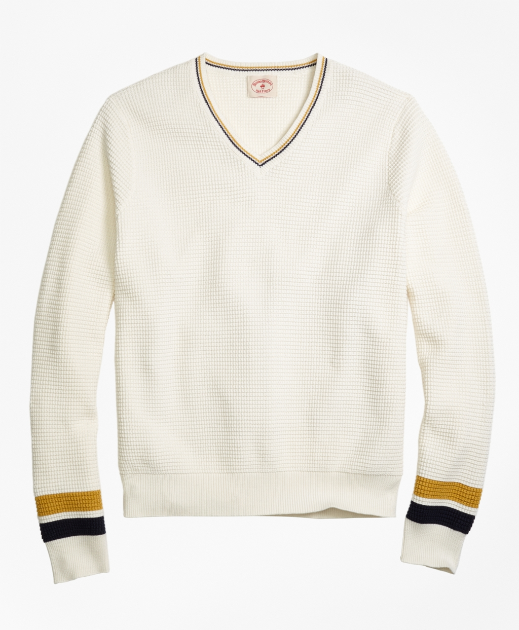 Lyst Brooks Brothers Vintage Tennis Vneck Sweater in White for Men